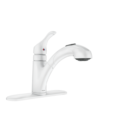 Renzo One-Handle Low Arc Pullout Kitchen Faucet