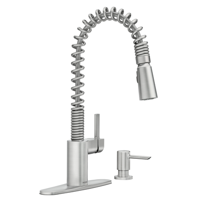 Irvine Chrome One-Handle High Arc Pulldown Kitchen Faucet