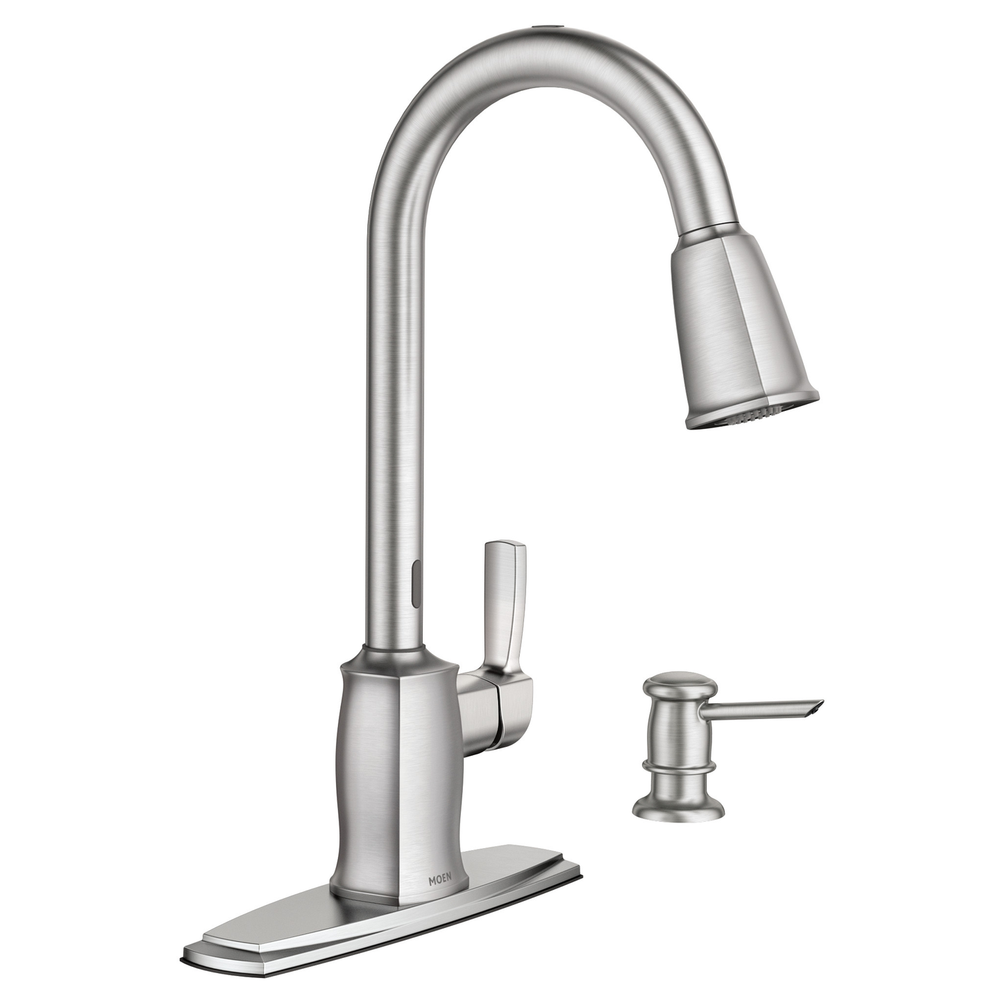 Spot resist stainless one-handle high arc pulldown kitchen faucet