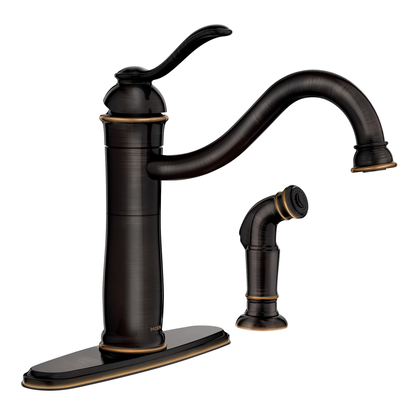 Walden Mediterranean Bronze (MB) One-Handle High Arc Kitchen Faucet