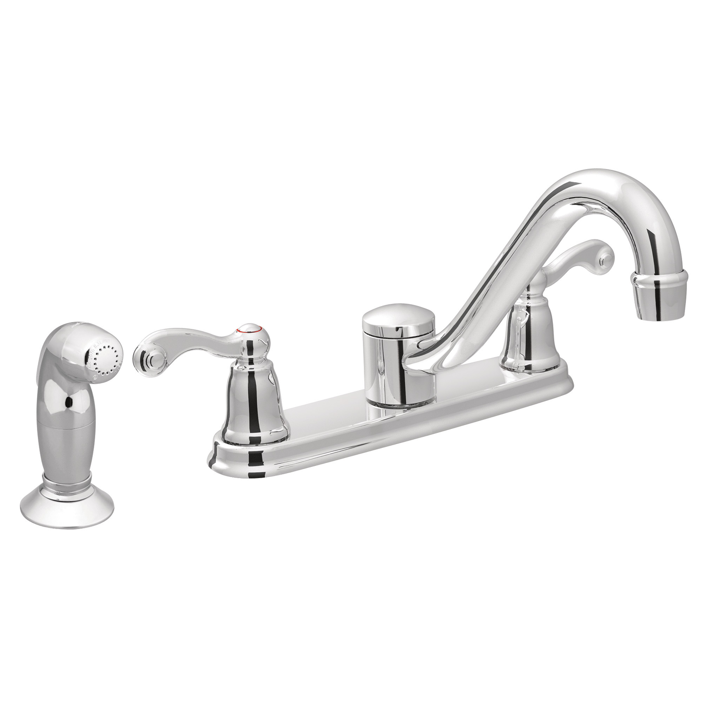 Touch Control Chrome two-handle low arc kitchen faucet