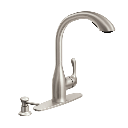 Varese Chrome one-handle high arc pullout kitchen faucet