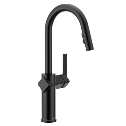 Joric Chrome one-handle high arc pulldown kitchen faucet