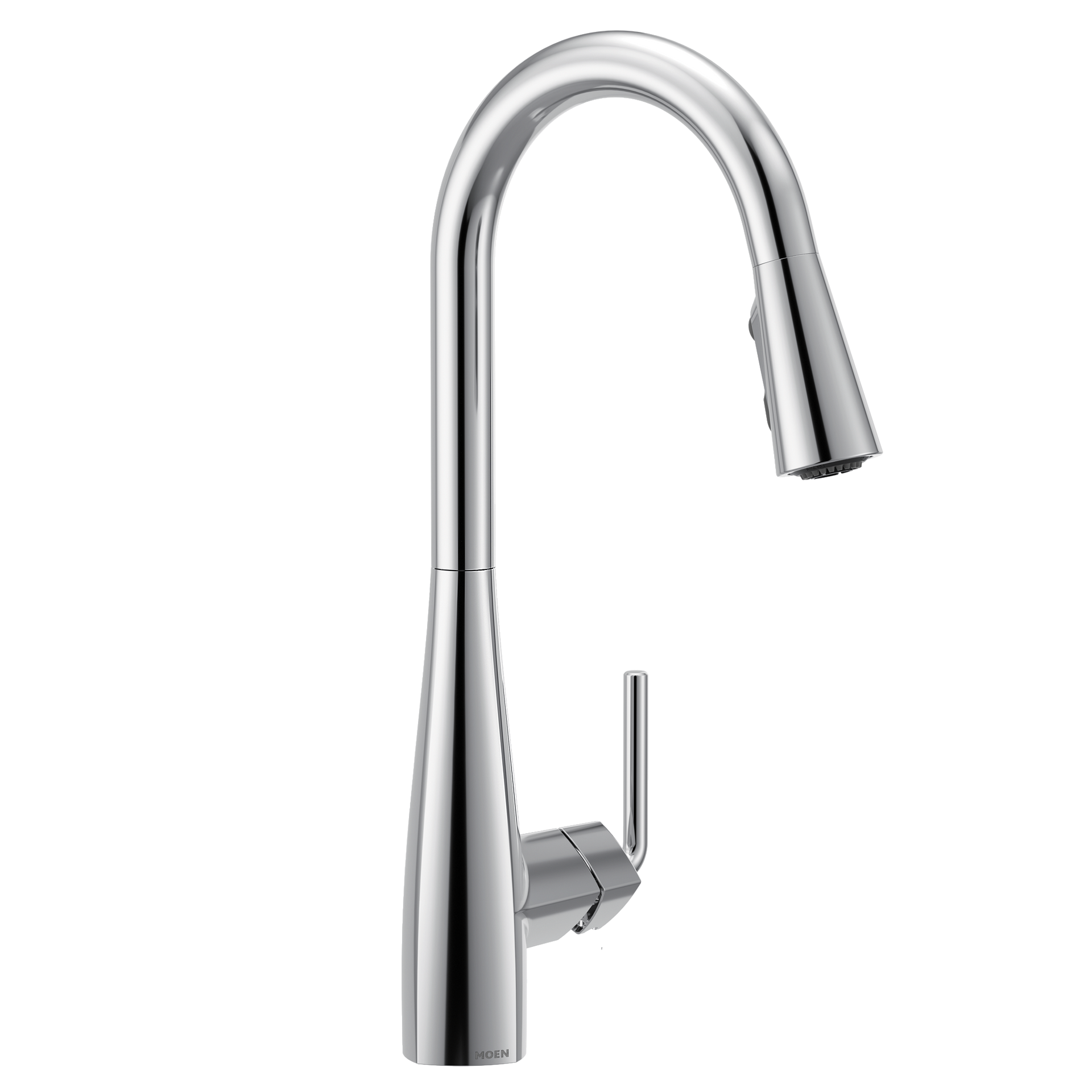 Maureen Chrome one-handle high arc pulldown kitchen faucet – Moen