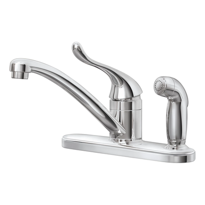Adler Chrome One-Handle Low Arc Kitchen Faucet