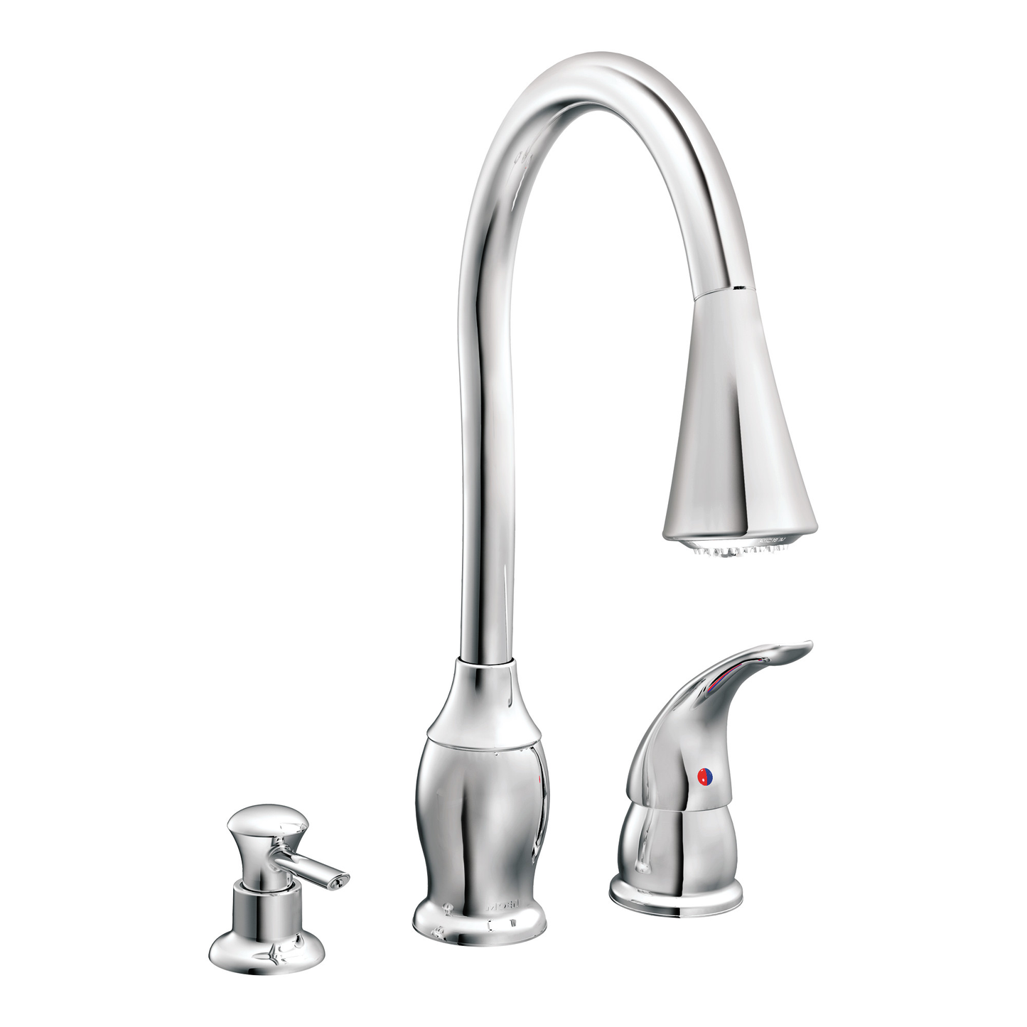 Trianna Chrome one-handle high arc pullout kitchen faucet