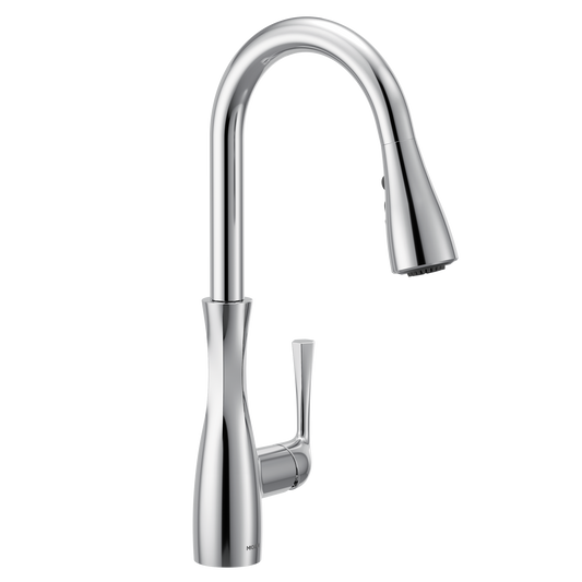 Arlia Chrome one-handle high arc pulldown kitchen faucet