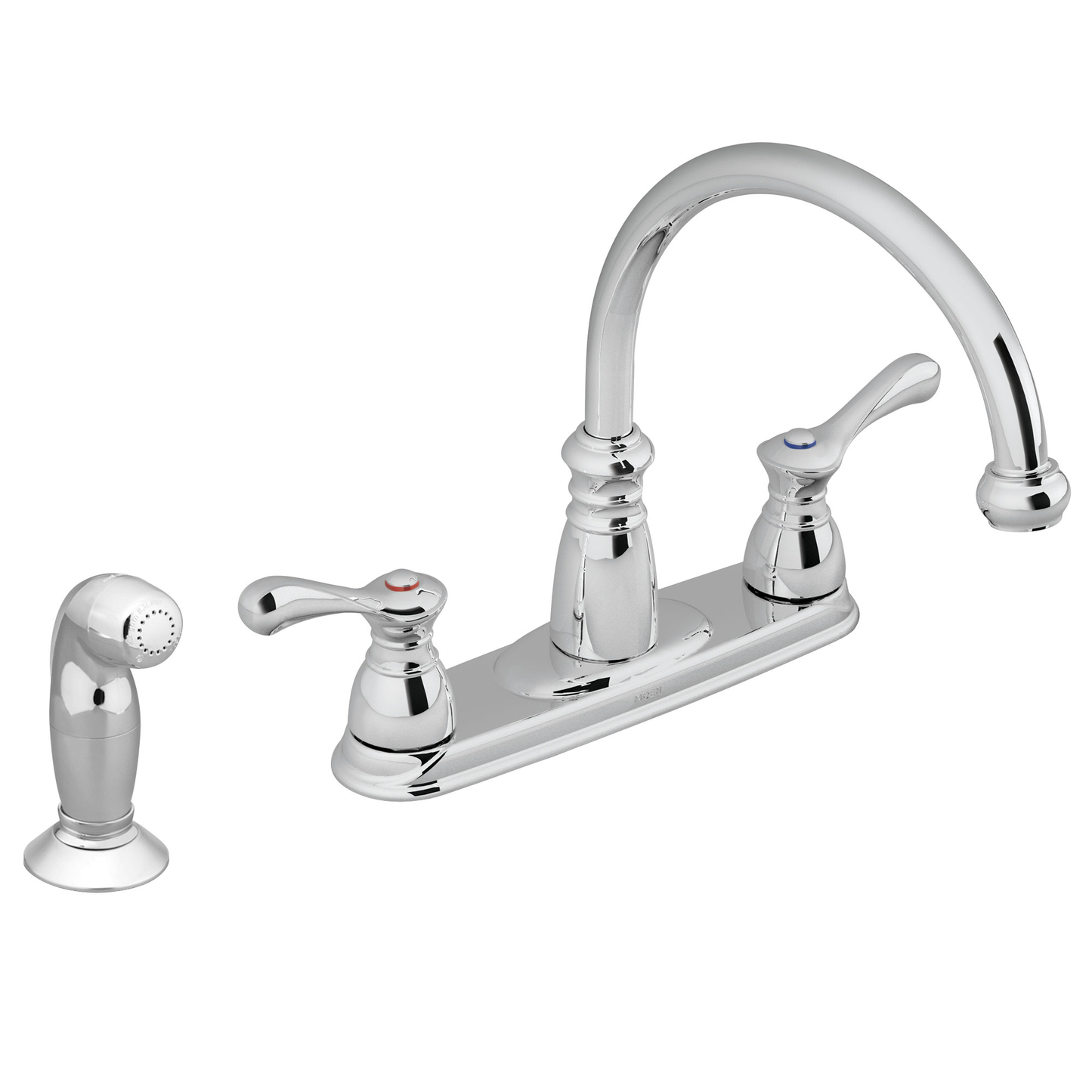 Lexie Chrome two-handle high arc kitchen faucet