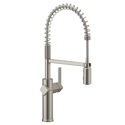 Joric Chrome one-handle high arc pulldown kitchen faucet