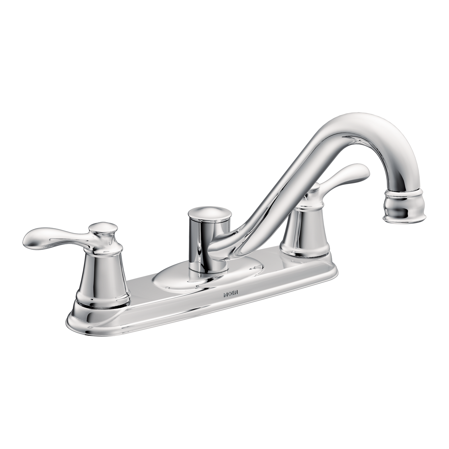 Caldwell Chrome two-handle low arc kitchen faucet