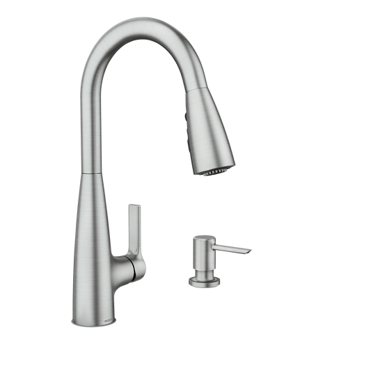 Haelyn Chrome one-handle high arc pulldown kitchen faucet