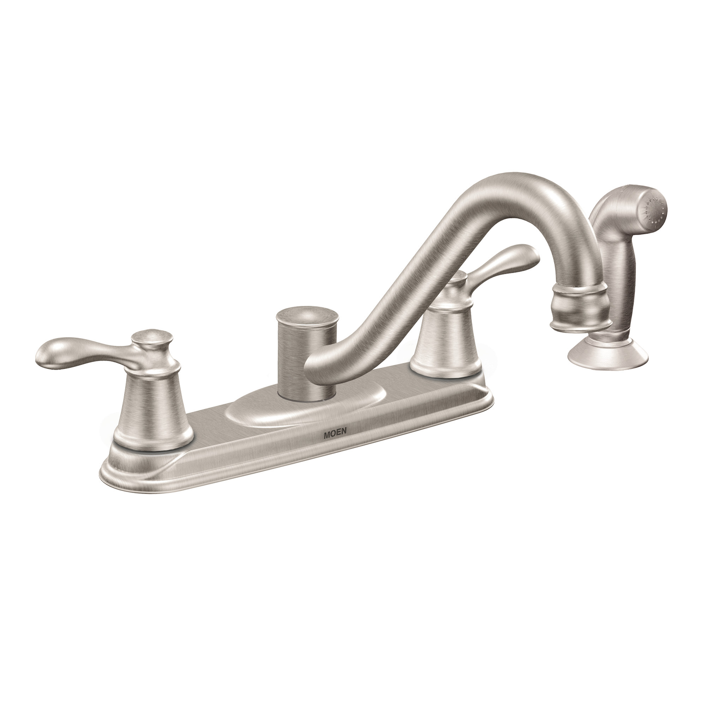 Caldwell Chrome two-handle low arc kitchen faucet