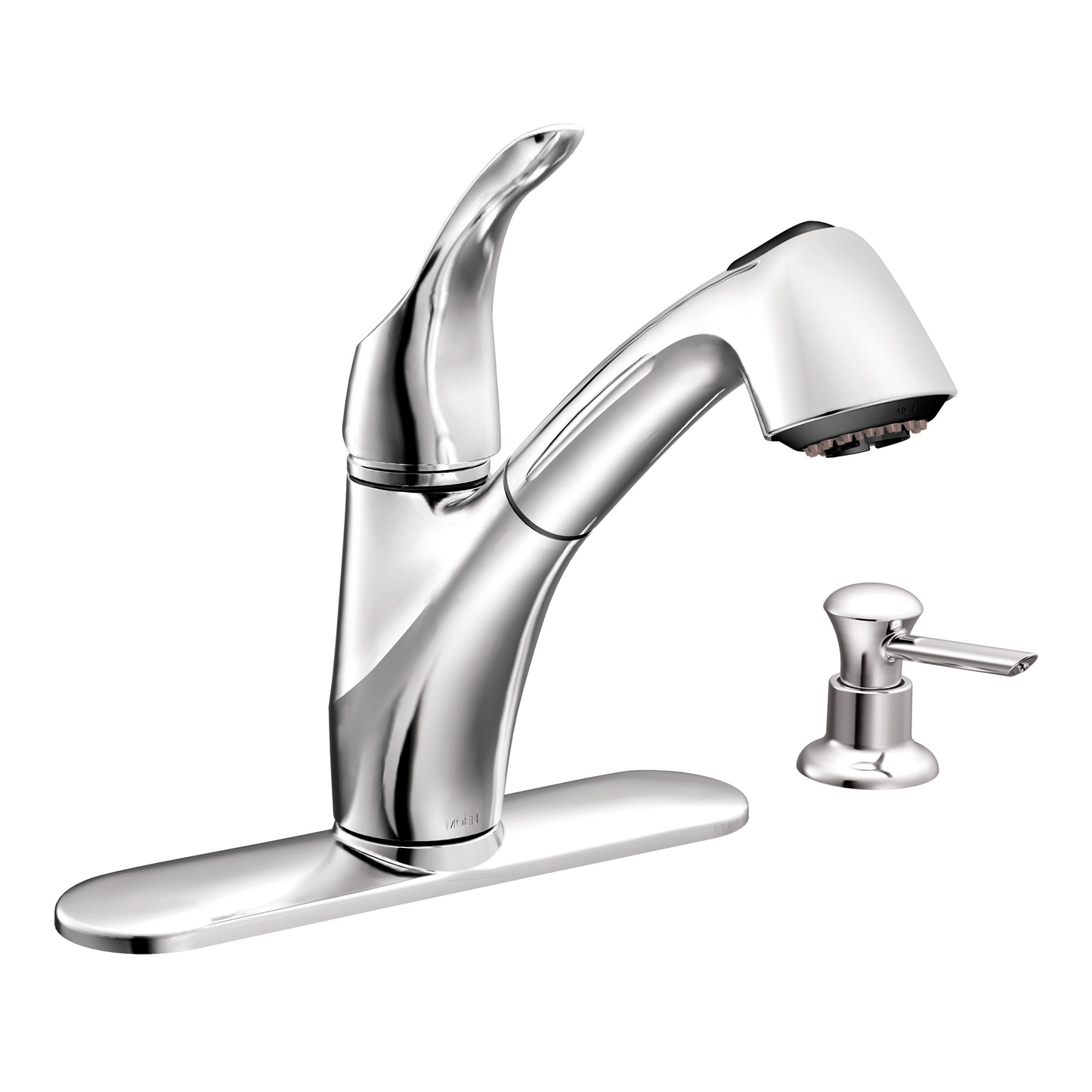 Torrance Chrome one-handle low arc pullout kitchen faucet