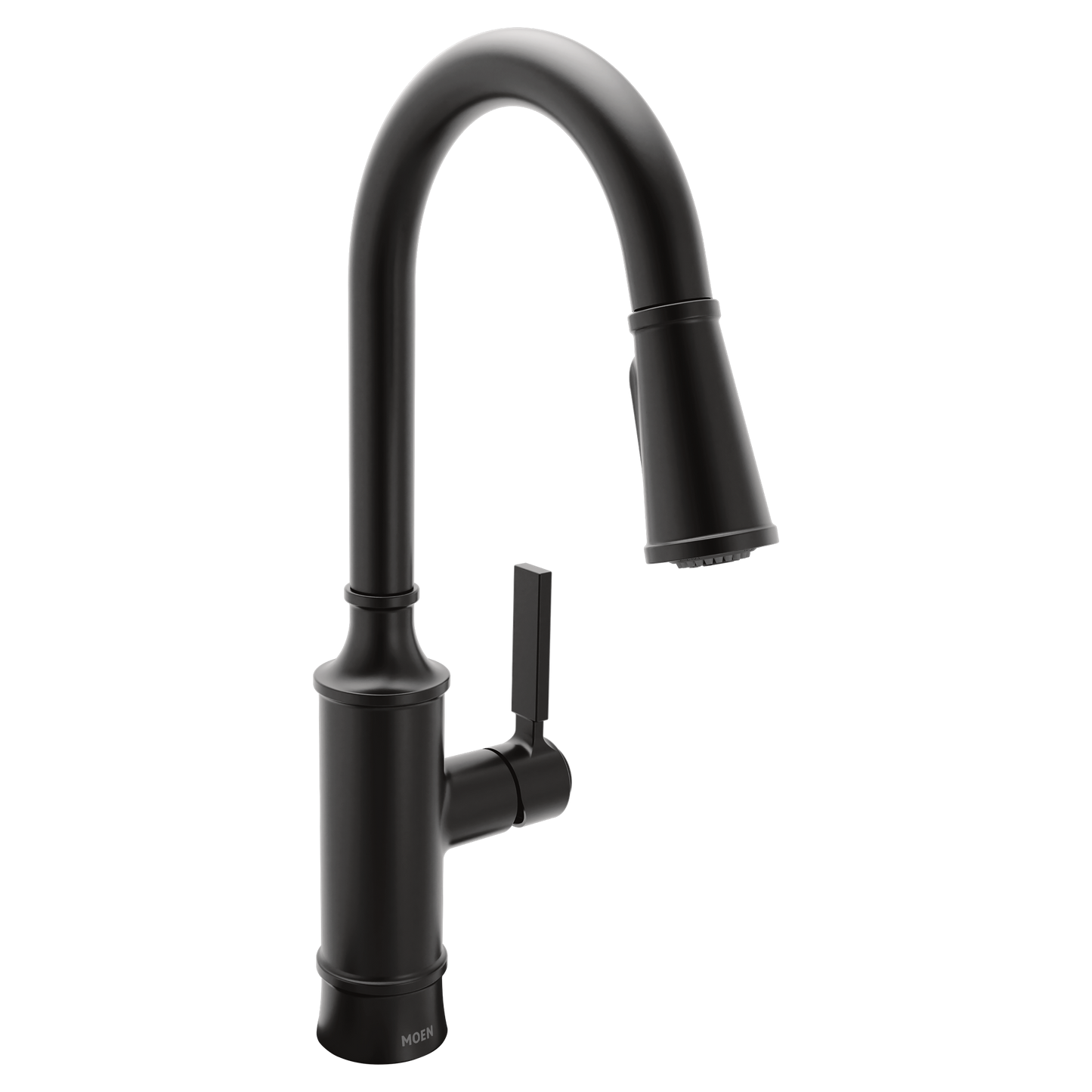 Chrome one-handle high arc pulldown kitchen faucet