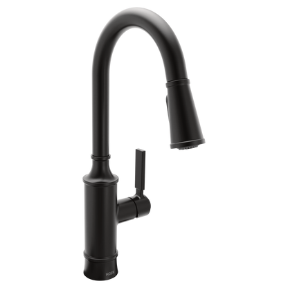 Chrome one-handle high arc pulldown kitchen faucet