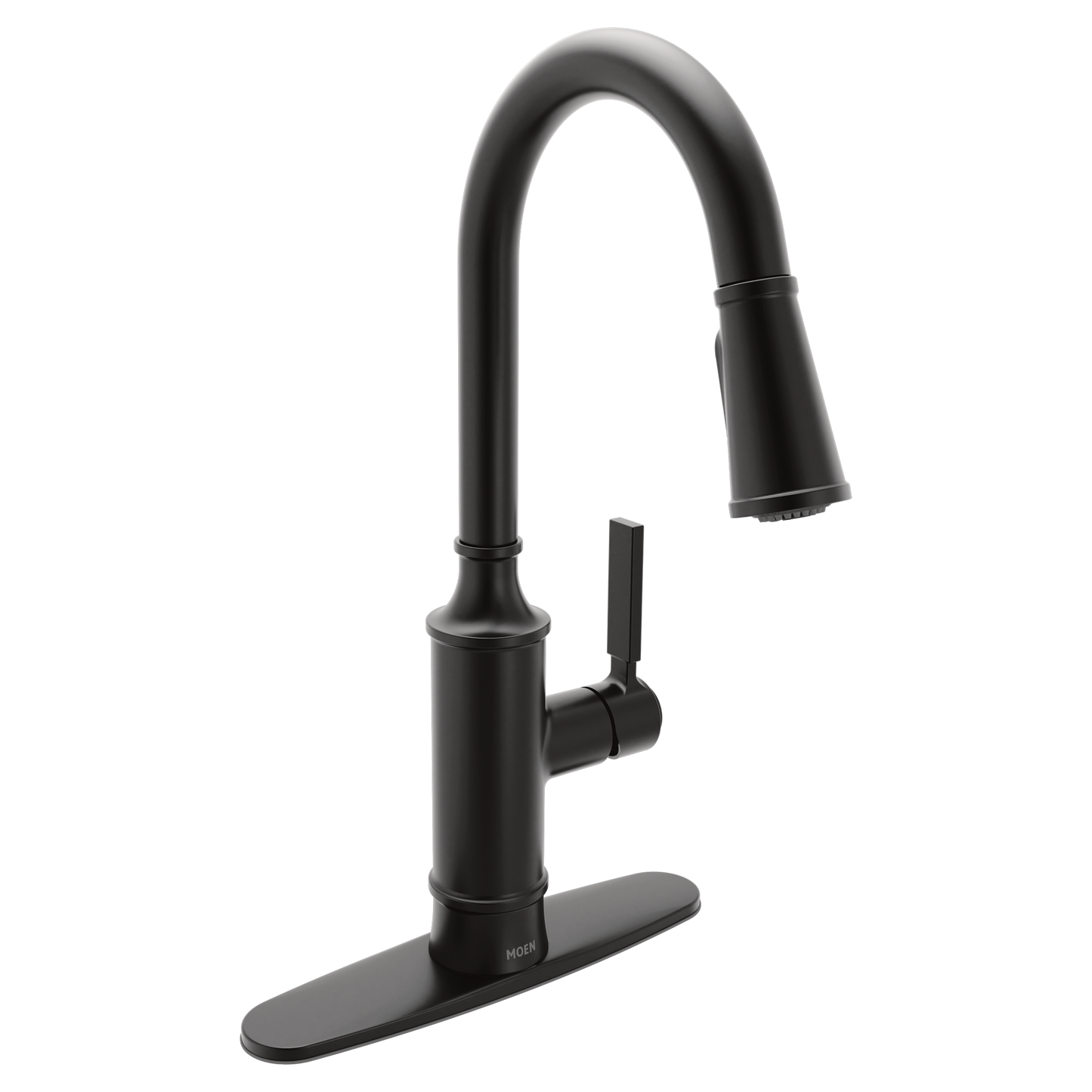 Chrome one-handle high arc pulldown kitchen faucet