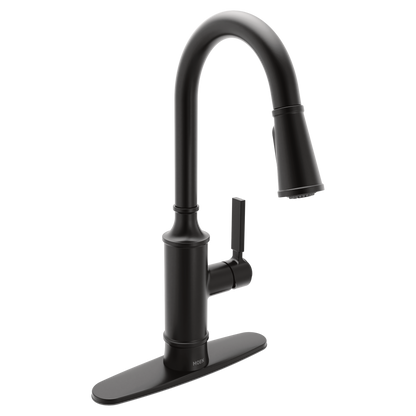 Chrome one-handle high arc pulldown kitchen faucet