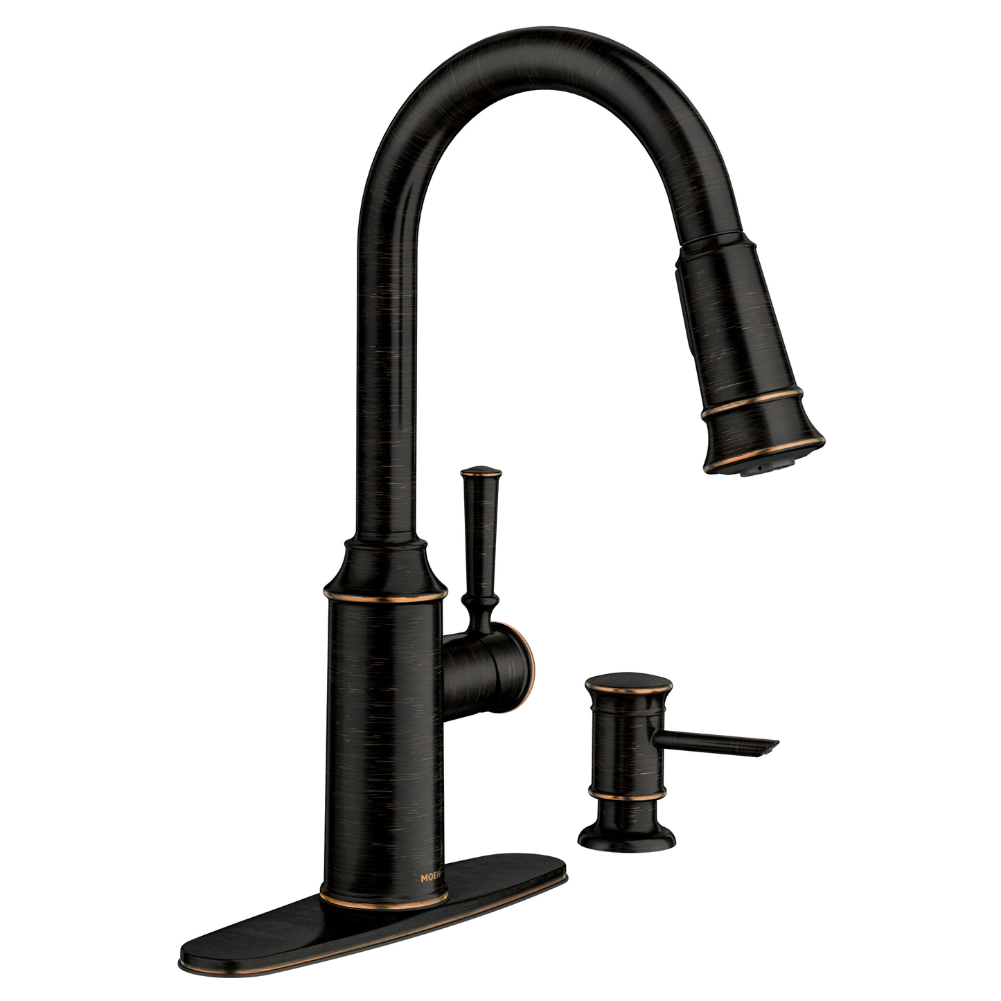 Glenshire Chrome one-handle high arc pulldown kitchen faucet