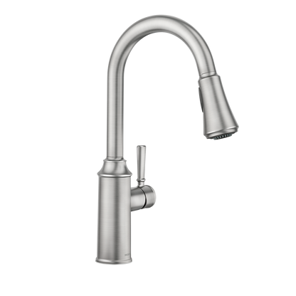 Conneaut Spot Resist Stainless One-Handle High Arc Pulldown Kitchen Faucet