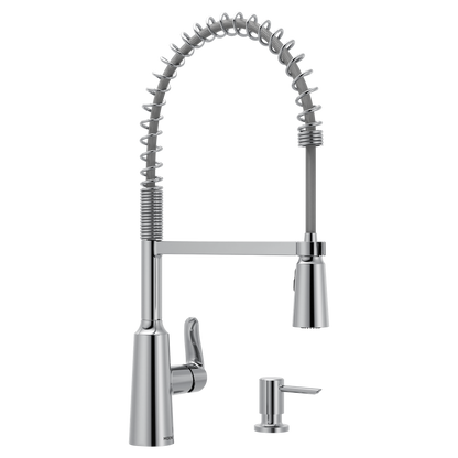 Edwyn Chrome one-handle high arc pulldown kitchen faucet