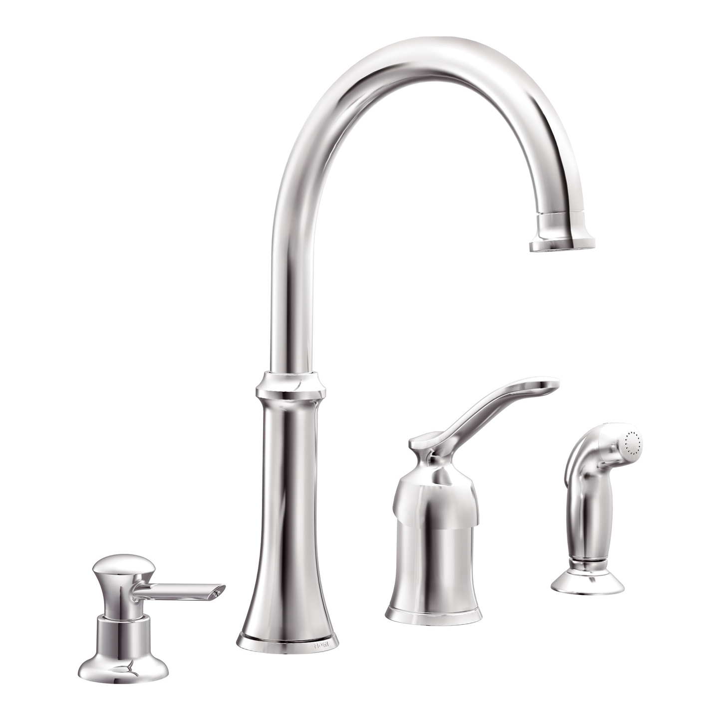 Quinn Chrome one-handle high arc kitchen faucet