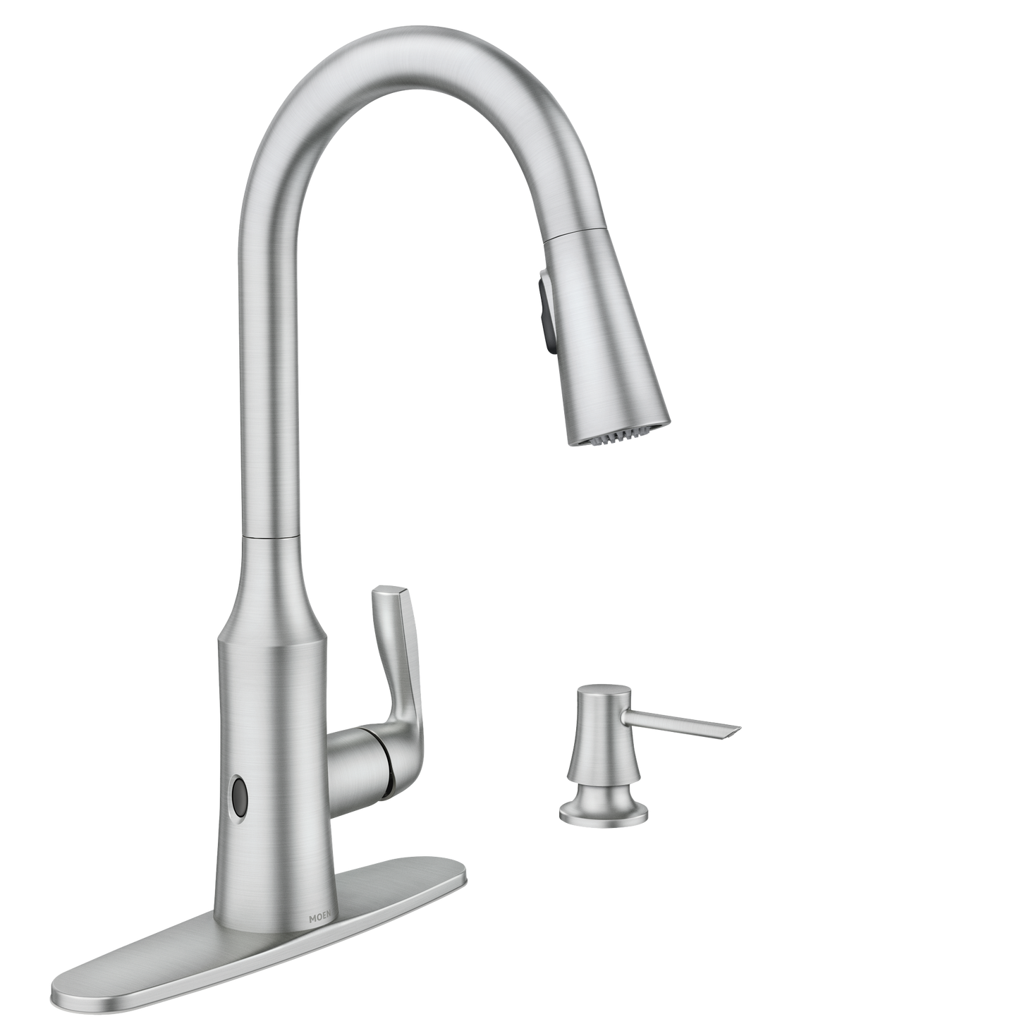 Spot resist stainless one-handle high arc pulldown kitchen faucet