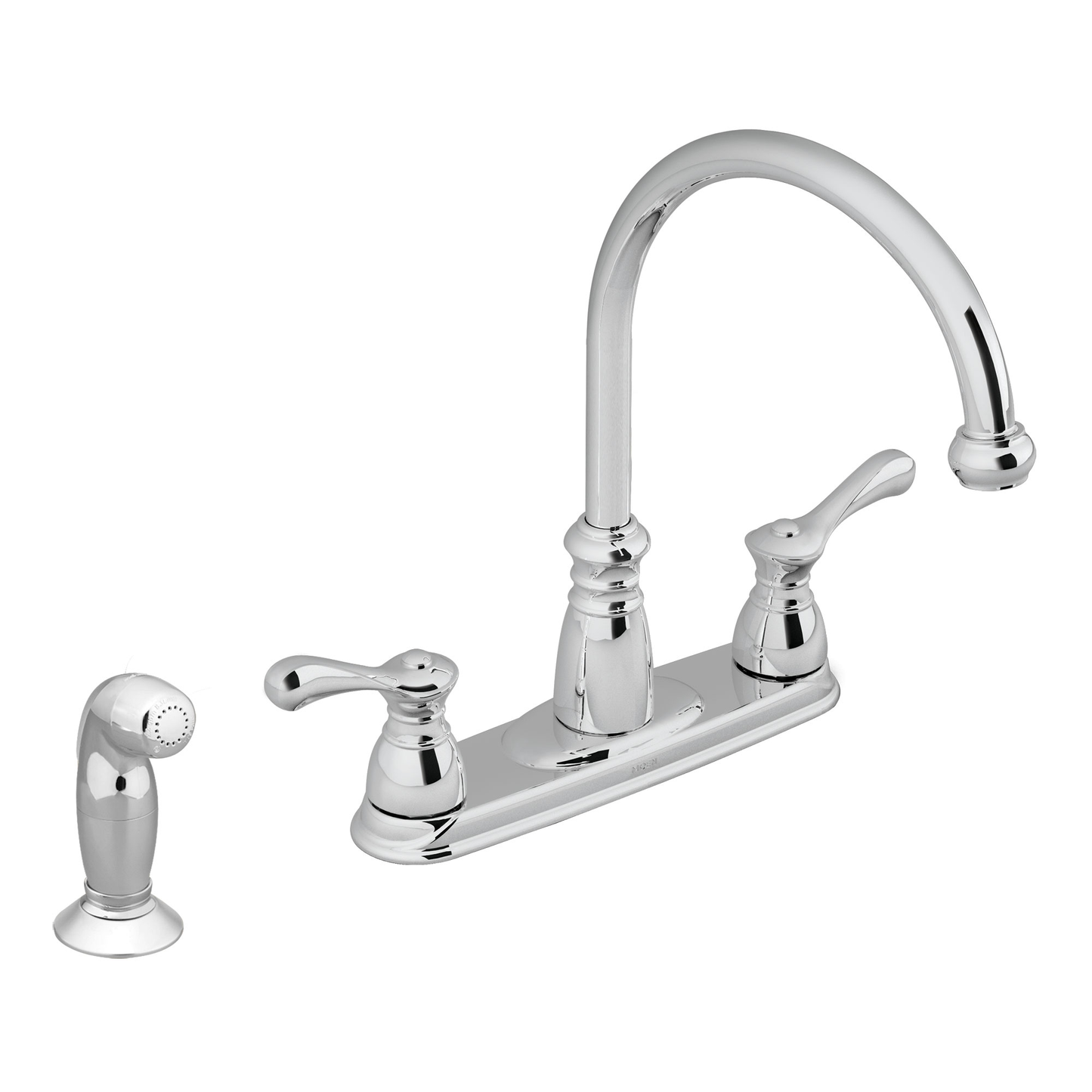 Lexie Chrome two-handle high arc kitchen faucet