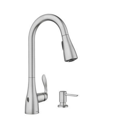 Georgene Matte black one-handle high arc pulldown kitchen faucet