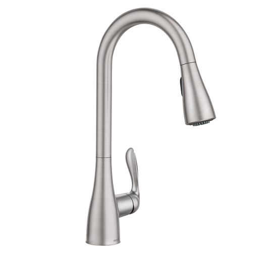 Georgene Chrome one-handle high arc pulldown kitchen faucet