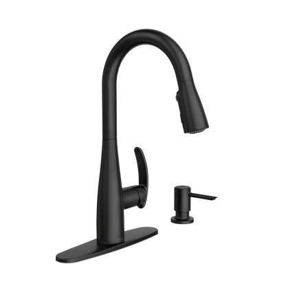 Reyes Chrome one-handle high arc pullout pulldown kitchen faucet