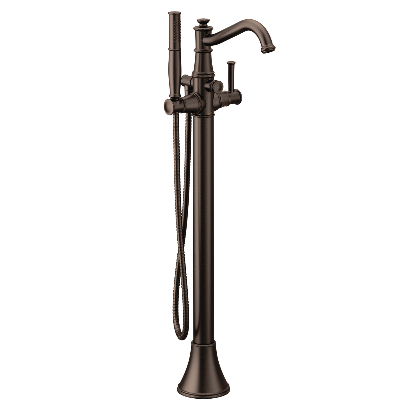 Belfield Chrome one-handle tub filler includes hand shower