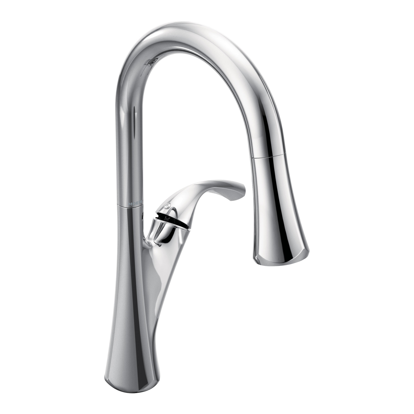 Notch Chrome One-Handle High Arc Pulldown Kitchen Faucet