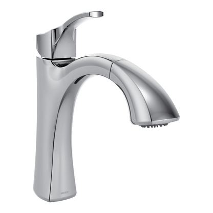 Voss Chrome One-Handle High Arc Pullout Kitchen Faucet