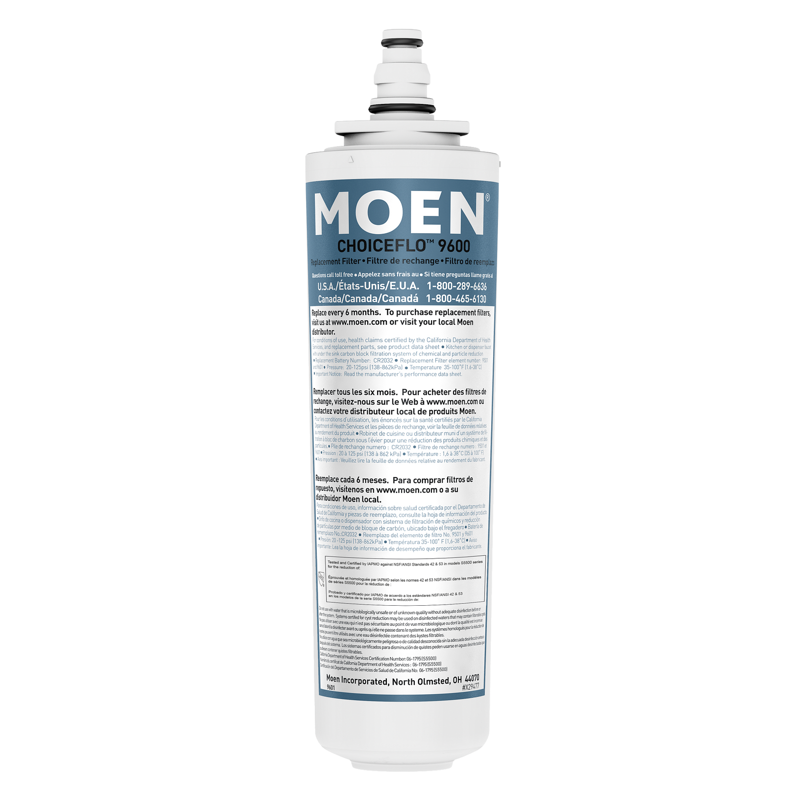 Moen Choiceflo 9600 Replacement Filter For Chateau With Choiceflo, Sip