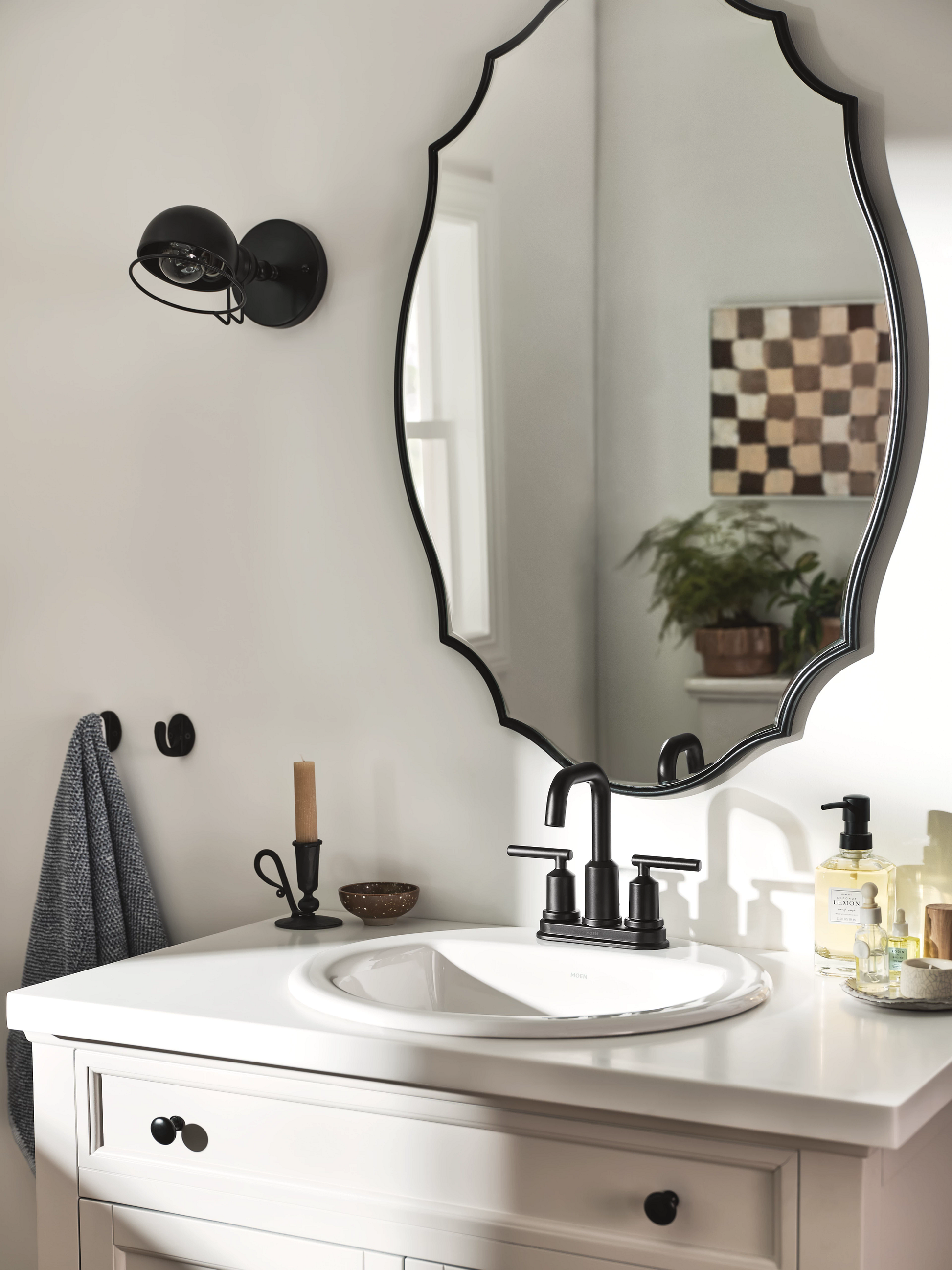 Gibson Chrome Two-Handle High Arc Bathroom Faucet – Moen