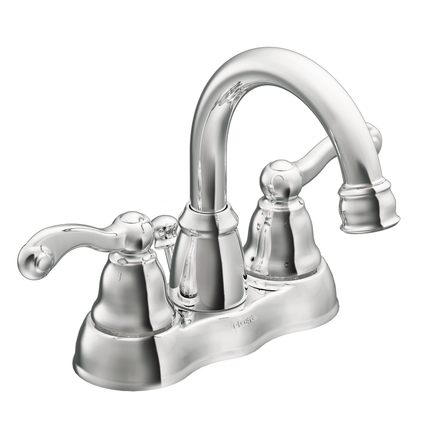 Traditional Chrome two-handle high arc bathroom faucet