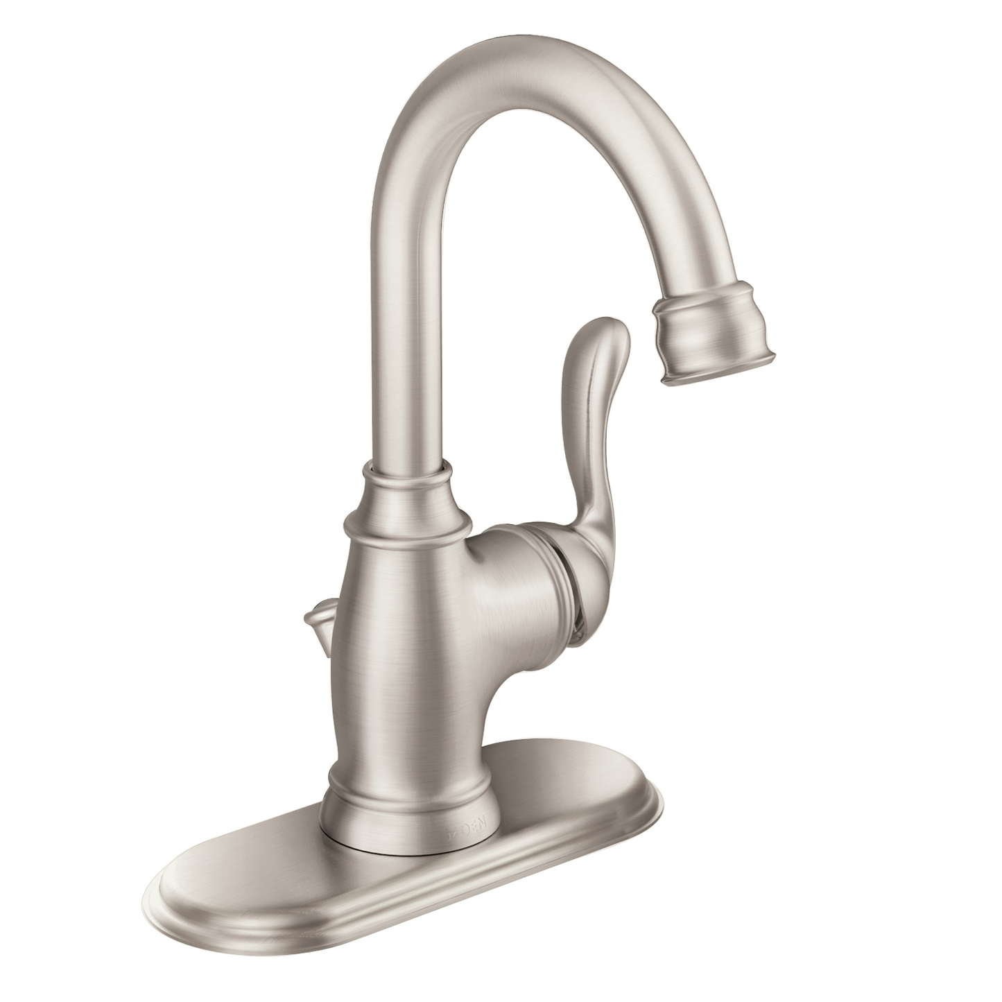 Anabelle Spot resist brushed nickel one-handle high arc bathroom faucet