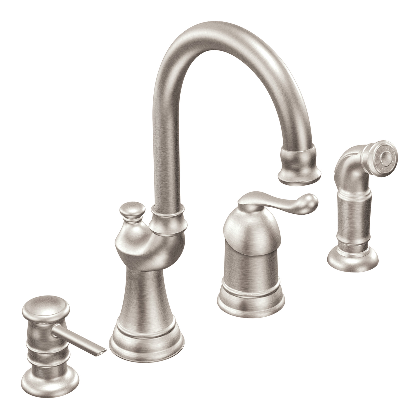 Muirfield Classic stainless one-handle high arc bar faucet