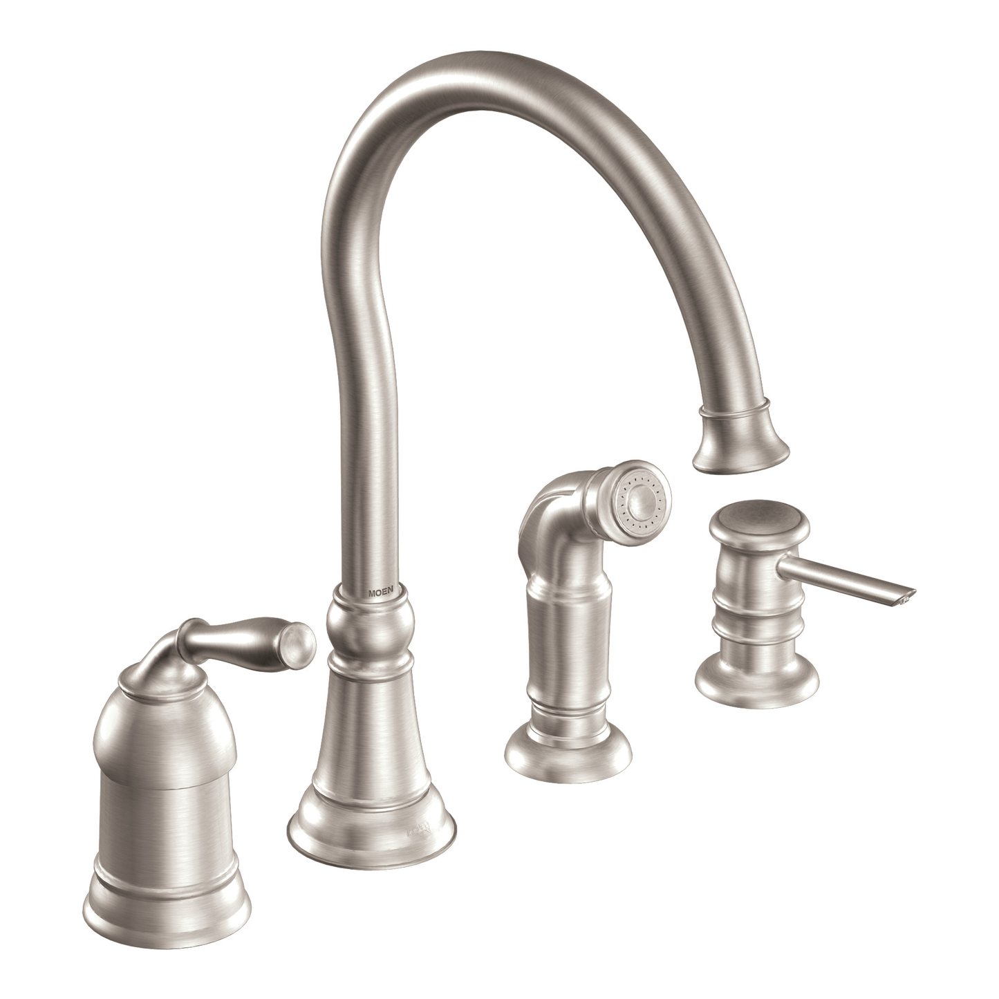 Lindley Classic stainless one-handle high arc kitchen faucet