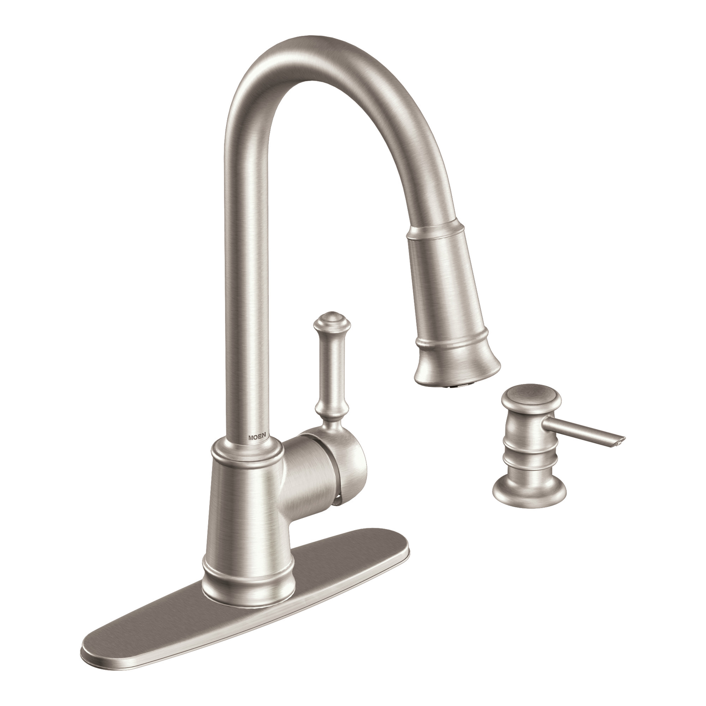 Lindley Spot resist stainless one-handle high arc pulldown kitchen faucet