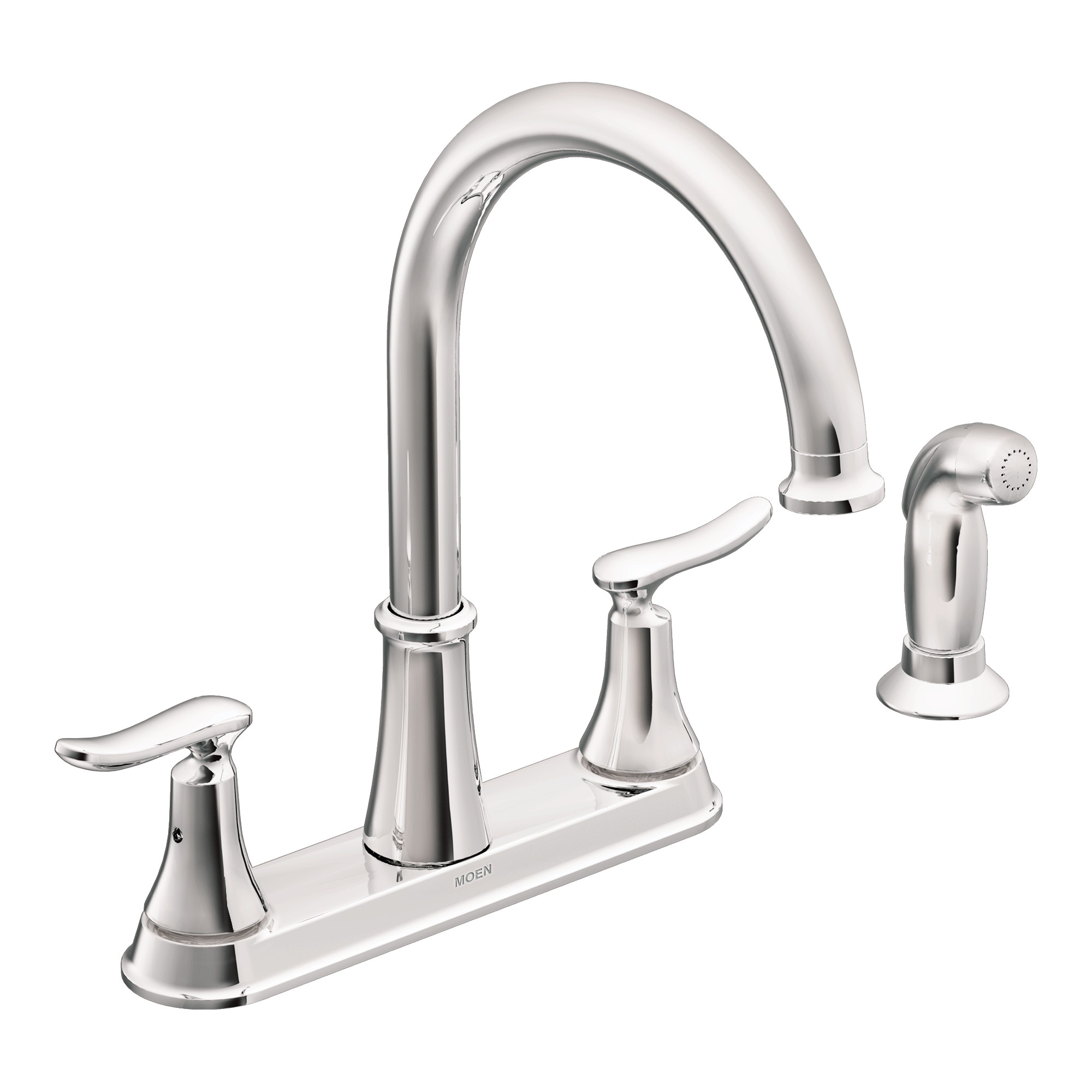 Solidad Chrome Two-Handle High Arc Kitchen Faucet – Moen