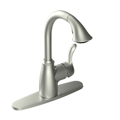 Finley Spot resist stainless one-handle high arc pullout kitchen faucet