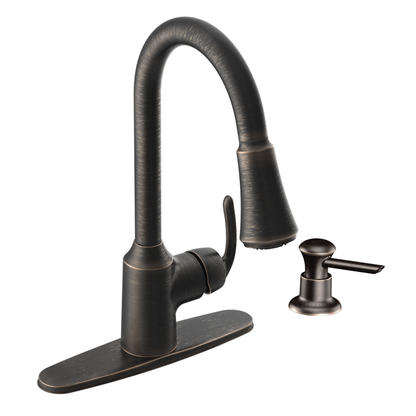 Bayhill Chrome one-handle high arc kitchen faucet