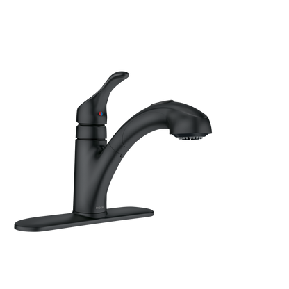 Renzo One-Handle Low Arc Pullout Kitchen Faucet