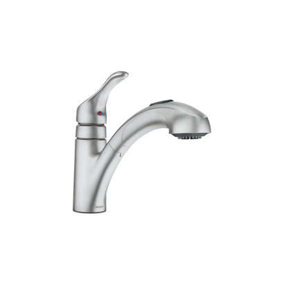Renzo One-Handle Low Arc Pullout Kitchen Faucet