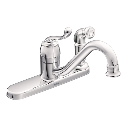 Muirfield Chrome one-handle low arc kitchen faucet