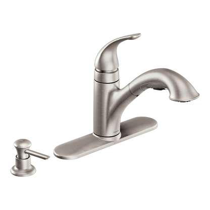 Caprillo Chrome one-handle low arc kitchen faucet