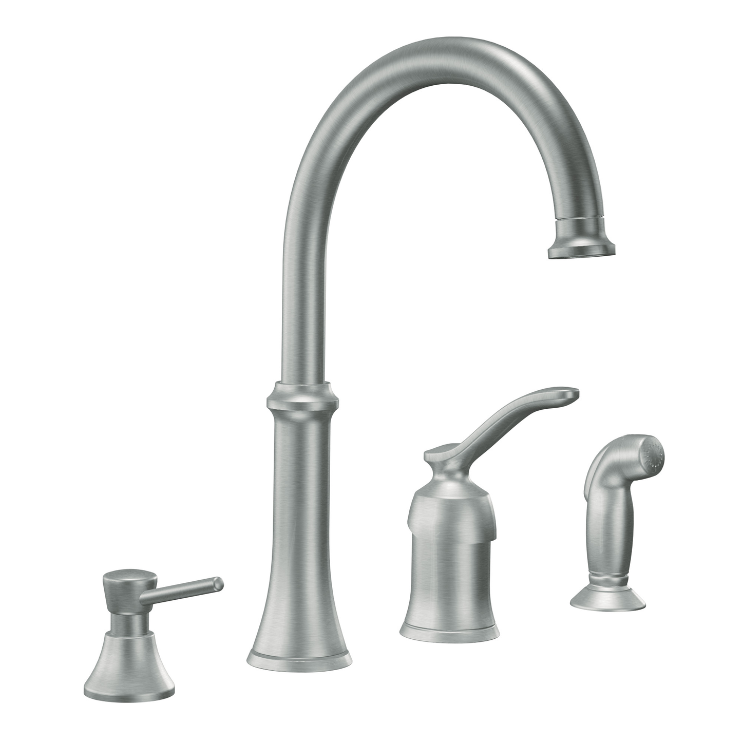 Quinn Chrome one-handle high arc kitchen faucet