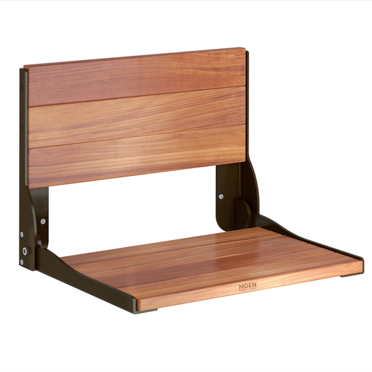 Bath Safety Old world bronze and Teak Folding Shower Seat