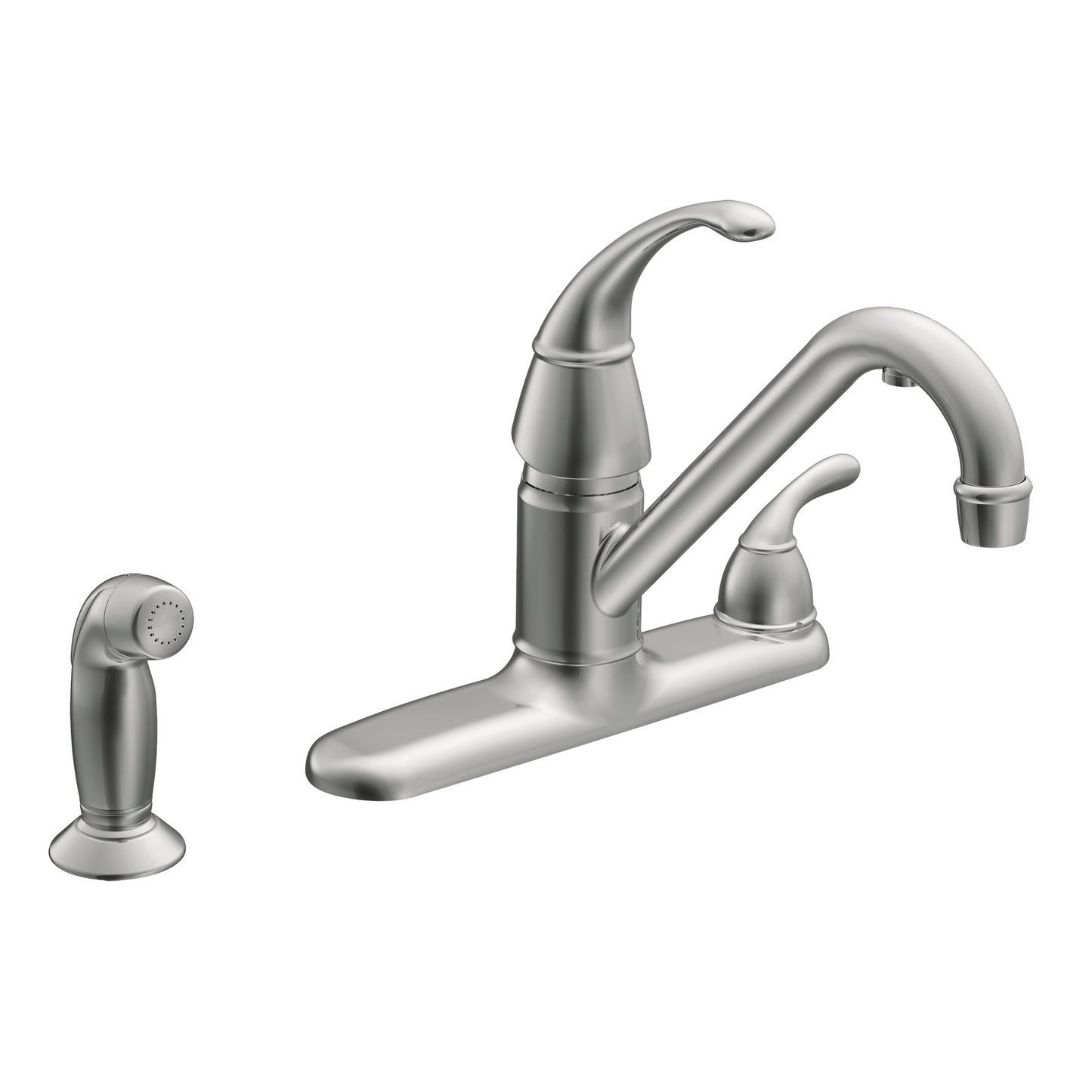 Wickston Chrome one-handle low arc filtering kitchen faucet